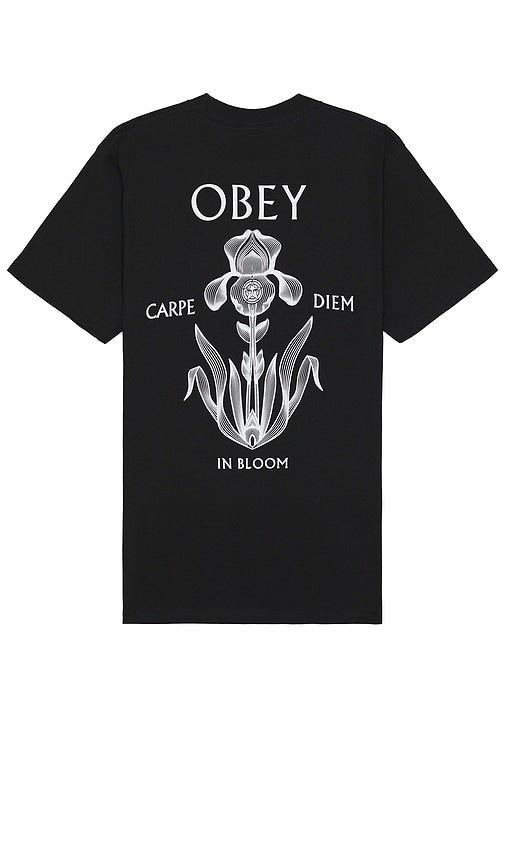 Obey Iris in Bloom Tee in Black - Obey - T-shirt Iris in Bloom en noir - Obey Iris 黑色 Bloom T 恤 - Obey Iris in Bloom T-Shirt in Schwarz - Obey Iris in Bloom 티셔츠 색상 - Maglietta Obey Iris in Bloom in nero