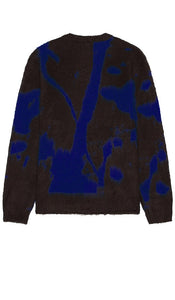 Obey Luka Splatter Cardigan in Brown