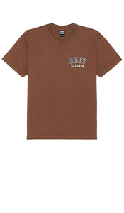 Obey Records Tee in Brown