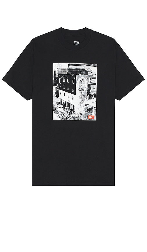 Obey South Korea Photo Tee in Black - Obey - T-shirt avec photo de la Corée du Sud en noir - Obey 韩国黑色照片 T 恤 - Obey South Korea Foto-T-Shirt in Schwarz - Obey South Korea 포토 티셔츠 블랙 색상 - Maglietta con foto Obey Corea del Sud in nero