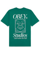 Obey Studios Icon Tee in Green - Obey Studios - T-shirt emblématique vert - Obey Studios Icon 绿色 T 恤 - Obey Studios Icon T-Shirt in Grün - Obey Studios 아이콘 티셔츠 - Maglietta Icon di Obey Studios in verde