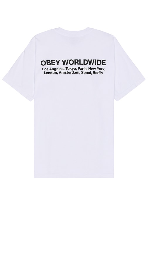 Obey Worldwide Cities Tee in White - T-shirt Obey Worldwide Cities en blanc - Obey Worldwide Cities 白色 T 恤 - Obey Worldwide Cities T-Shirt in Weiß - Obey Worldwide Cities 티셔츠 - Maglietta Obey Worldwide Cities in bianco
