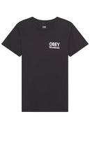Obey Worldwide Script Tee in Black
