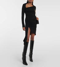 Off-White Asymmetric crêpe minidress