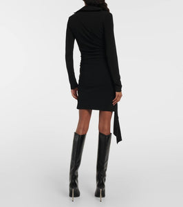 Off-White Asymmetric crêpe minidress