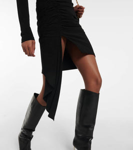 Off-White Asymmetric crêpe minidress