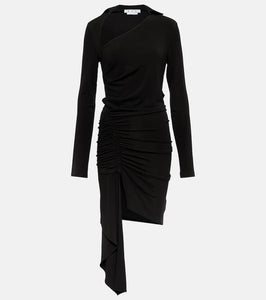 Off-White Asymmetric crêpe minidress