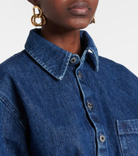 Off-White Asymmetric denim shirt dress