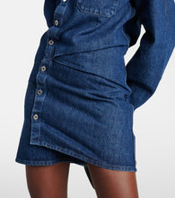 Off-White Asymmetric denim shirt dress