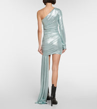 Off-White Asymmetric jersey minidress