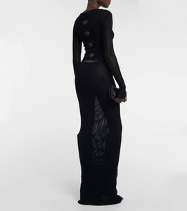 Off-White Cutout knit gown