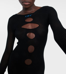 Off-White Cutout knit gown