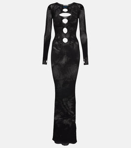 Off-White Cutout knit gown