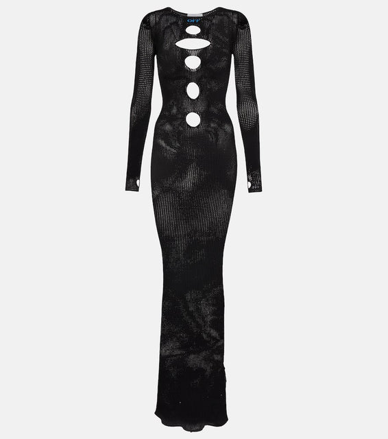 Off-White Cutout knit gown