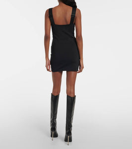 Off-White Logo technical jersey minidress