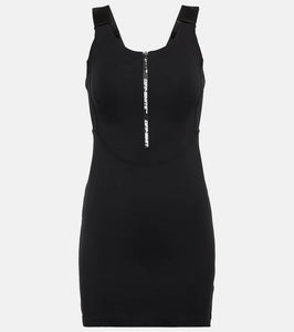 Off-White Logo technical jersey minidress