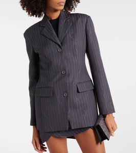 Off-White Pinstripe single-breasted blazer