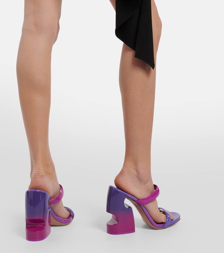 Off-White Shade Meteor patent leather sandals