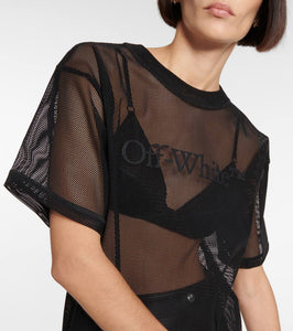 Off-White Sheer T-shirt dress