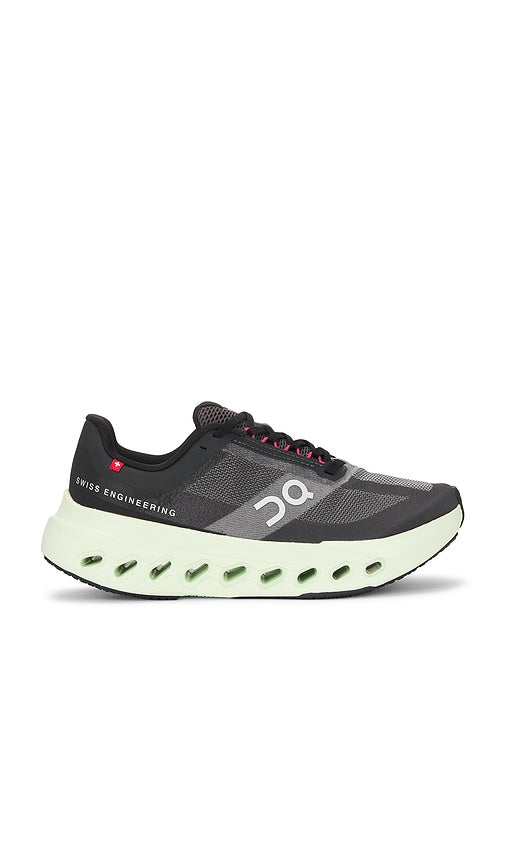 On Cloudsurfer Next in Black | Black & Lima Athletic Sneakers for Women