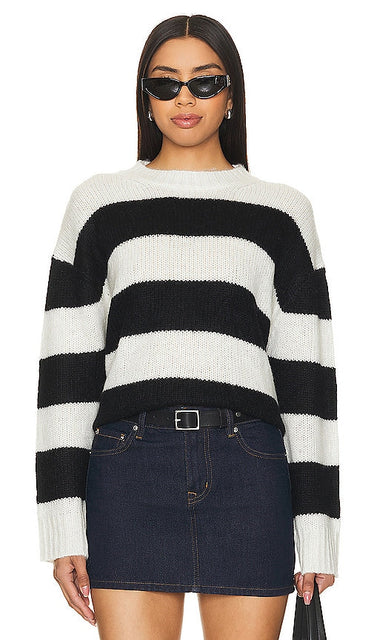 One Grey Day Bardot Pullover in Multi - Pull Bardot One Grey Day en multicolore - One Grey Day Bardot 多色套头衫 - One Grey Day Bardot-Pullover in Multi - One Grey Day Bardot 풀오버 멀티 - Pullover Bardot One Grey Day in multi
