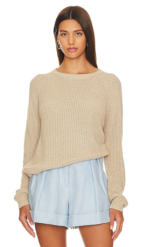 One Grey Day Raleigh Pullover in Beige - Pull Raleigh One Grey Day en beige - 一件灰色 Day Raleigh 米色套头衫 - One Grey Day Raleigh Pullover in Beige - One Gray Day Raleigh 풀오버 베이지 색상 - Pullover Raleigh One Grey Day in beige