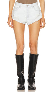 One Teaspoon Bandit Low Waist Denim Short in White - One Teaspoon - Bandit - Short en jean taille basse - Blanc - 一茶匙 Bandit 白色低腰牛仔短裤 - One Teaspoon Bandit Denim-Shorts mit niedriger Taille in Weiß - One Teaspoon Bandit 로우 웨이스트 데님 쇼트 화이트 색상 - Pantaloncini di jeans a vita bassa One Teaspoon Bandit in bianco