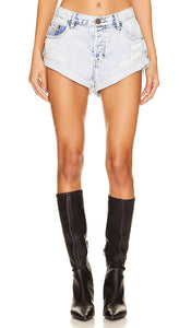 One Teaspoon Bandits Low Waist Denim Short in Blue - Short en jean taille basse One Teaspoon Bandits en bleu - One Teaspoon Bandits 蓝色低腰牛仔短裤 - One Teaspoon Bandits Denim-Shorts mit niedriger Taille in Blau - One Teaspoon Bandits 로우 웨이스트 데님 쇼트 블루 색상 - Pantaloncini di jeans a vita bassa One Teaspoon Bandits in blu