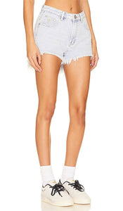 One Teaspoon Bonitas High Waist Denim Short in Blue
