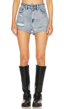 One Teaspoon Icon Bandits High Waist Denim Shorts in Blue - Short en jean taille haute Icon Bandits One Teaspoon en bleu - One Teaspoon Icon Bandits 蓝色高腰牛仔短裤 - One Teaspoon Icon Bandits Denim-Shorts mit hoher Taille in Blau - One Teaspoon Icon Bandits 하이웨이스트 데님 쇼츠 블루 색상 - Pantaloncini di jeans a vita alta One Teaspoon Icon Bandits in blu