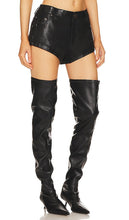 One Teaspoon Leather Bandits Short in Black