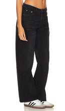 One Teaspoon Low Riders Low Waist Wide Leg Jean in Black