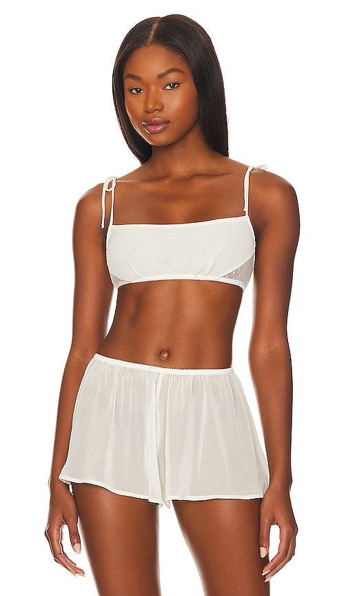 Only Hearts Coucou Lola Tie Bralette in Cream - Only Hearts - Coucou Lola - Brassière à nouer - Crème - Only Hearts Coucou Lola 奶油色领带文胸 - Only Hearts Coucou Lola Tie Bralette in Creme - Only Hearts Coucou Lola 타이 브라렛 크림 색상 - Bralette Only Hearts Coucou Lola Tie color crema