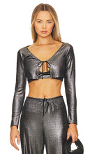 Only Hearts Eclipse Velvet Mini Cardigan in Metallic Silver - Only Hearts - Eclipse - Mini cardigan en velours - Argent métallisé - Only Hearts Eclipse 金属银天鹅绒迷你开衫 - Only Hearts Eclipse Velvet Mini Cardigan in Metallic-Silber - Only Hearts 이클립스 벨벳 미니 가디건 메탈릭 실버 소재 - Mini cardigan in velluto Only Hearts Eclipse in argento metallizzato