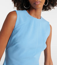 Oscar de la Renta Asymmetrical wool-blend midi dress