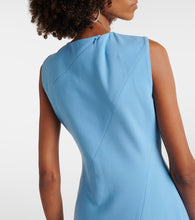 Oscar de la Renta Asymmetrical wool-blend midi dress