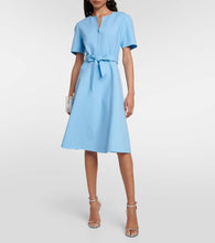 Oscar de la Renta Belted wool-blend midi dress
