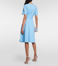 Oscar de la Renta Belted wool-blend midi dress