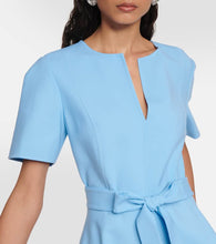 Oscar de la Renta Belted wool-blend midi dress