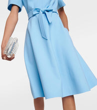 Oscar de la Renta Belted wool-blend midi dress