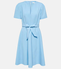 Oscar de la Renta Belted wool-blend midi dress