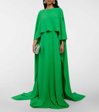 Oscar de la Renta Cape-detail silk-blend kaftan