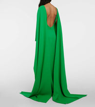 Oscar de la Renta Cape-detail silk-blend kaftan