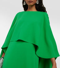 Oscar de la Renta Cape-detail silk-blend kaftan
