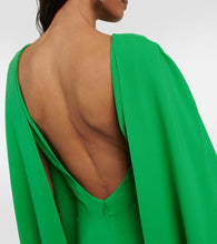 Oscar de la Renta Cape-detail silk-blend kaftan