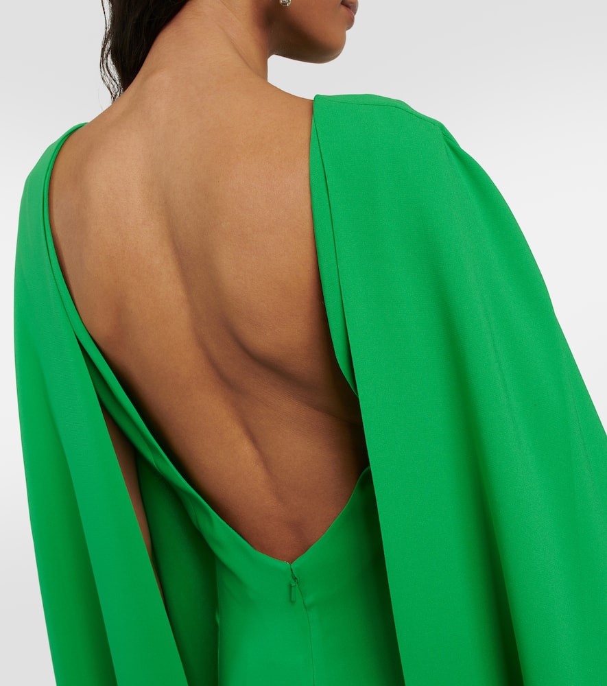 Oscar de la Renta Cape-detail silk-blend kaftan