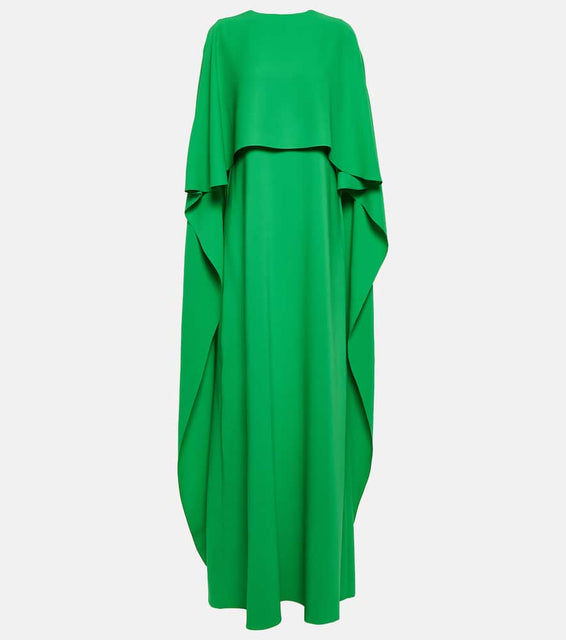 Oscar de la Renta Cape-detail silk-blend kaftan