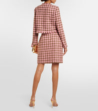 Oscar de la Renta Checked wool-blend tweed jacket