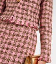 Oscar de la Renta Checked wool-blend tweed jacket