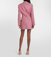 Oscar de la Renta Checked wool-blend tweed minidress